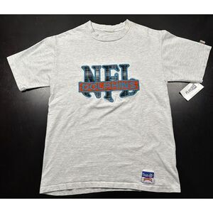 Vtg Miami Dolphins NFL‎ Nutmeg Mills T-Shirt Medium Grey Single Stitch Applique